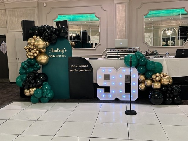 Birthday balloon backdrop