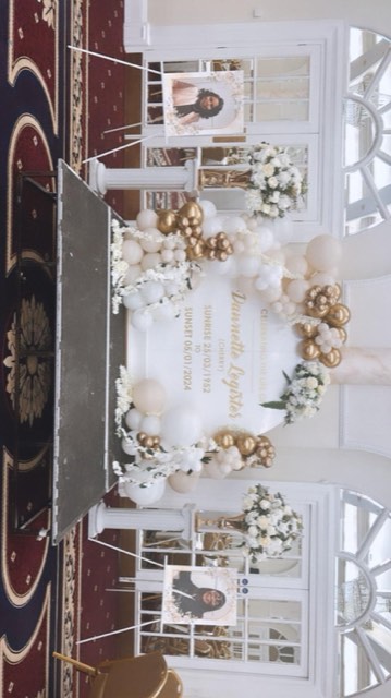 Floral and balloon backdrop