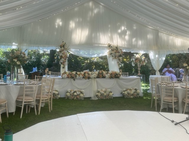 Marquee wedding reception